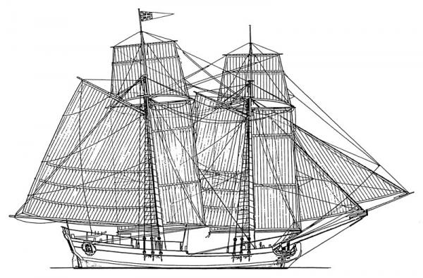 HALLIFAX - schooner coloniale