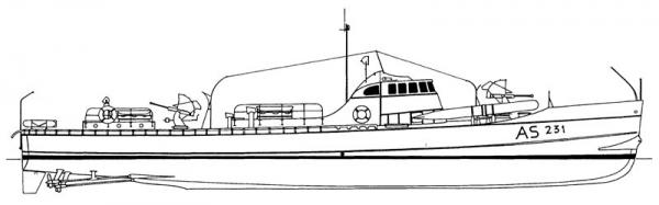 Vedette Anti Sommergibili  V.A.S. 231 - 236    (**)